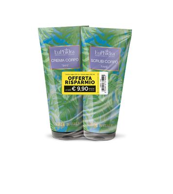 EUPHIDRA ABBINATA SCRUB CORPO + CREMA CORPO TIARE EUPHIDRA ABBINATA SCRUB CORPO + CREMA CORPO TIARE