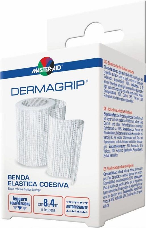 BENDA MASTER-AID DERMAGRIP COESIVA M 4X12 CM 1 PEZZO