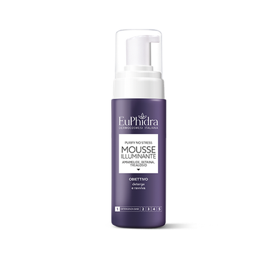 Euphidra Mousse Illuminante - Purify No Stress - Deterge E Ravviva -175 ml