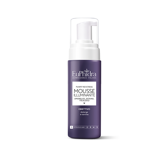 Euphidra Mousse Illuminante - Purify No Stress - Deterge E Ravviva -175 ml