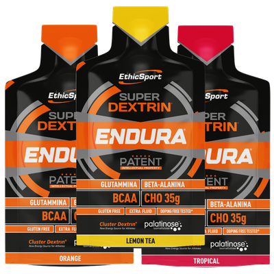 Super Dextrin Endura - Gel Energetico  60ml - Gusti Arancia - Tropical - Lemmon Tea