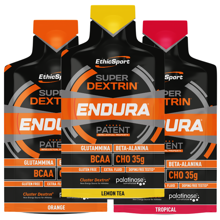 Super Dextrin Endura - Gel Energetico  60ml - Gusti Arancia - Tropical - Lemmon Tea