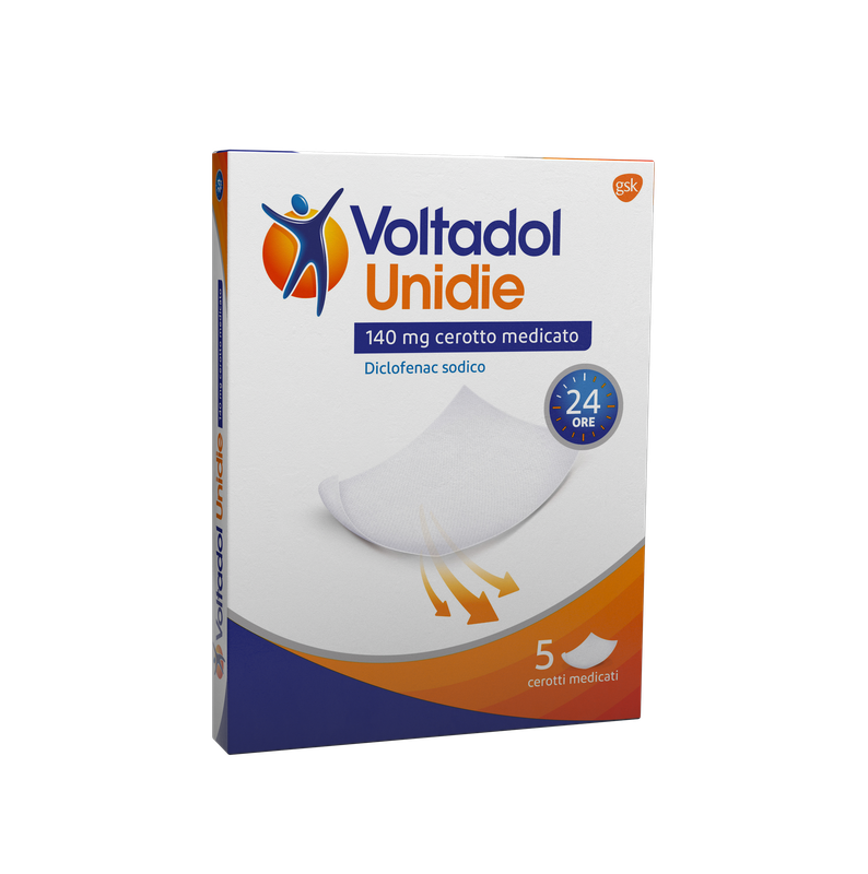 Voltadol Unidie Cerotti Medicati 140 mg Diclofenac - 24 Ore - 5 Cerotti