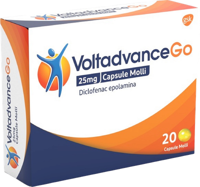 Voltadvance Go 25 mg - Diclofenac - 20 Capsule