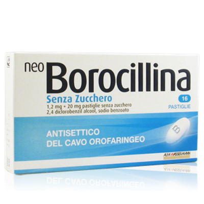 Neoborocillina Senza Zucchero - Antisettico del Cavo Orale - 16 Pastiglie