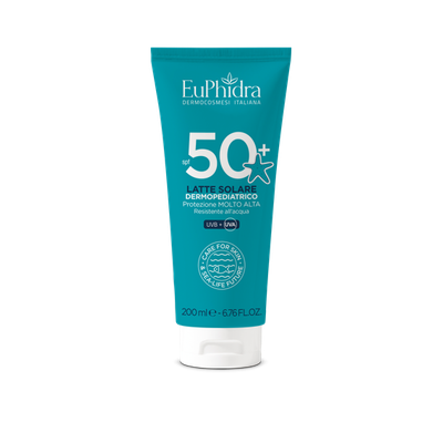 Euphidra Latte Solare Dermopediatrico - Fattore Di Protezione 50+ - Protezione Molto Alta - 200ml
