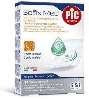 Cerotto Pic Soffix Med post-operatorio delicato 5x7cm - Confezione 5 pz Cerotto Pic Soffix Med post-operatorio delicato 5x7cm - Confezione 5 pz