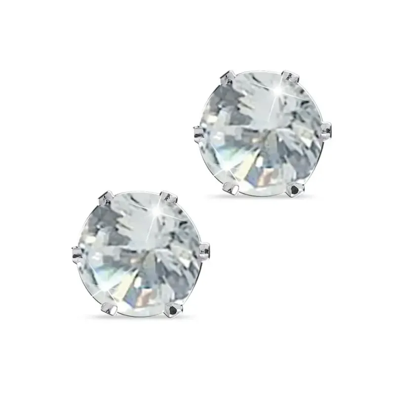 Medical Jewels Orecchino 76 - Zircone Bianco - 1 Paio