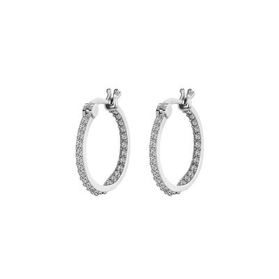 Medical Jewels Orecchino 407 Cerchio Argento Con Pavè