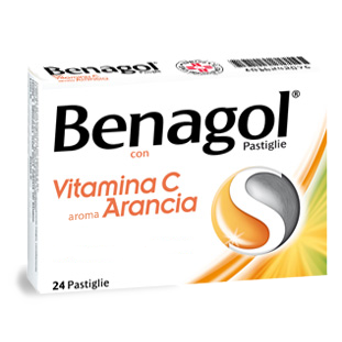 BENAGOL PASTIGLIE CON VITAMINA C GUSTO ARANCIA 24 PASTIGLIE