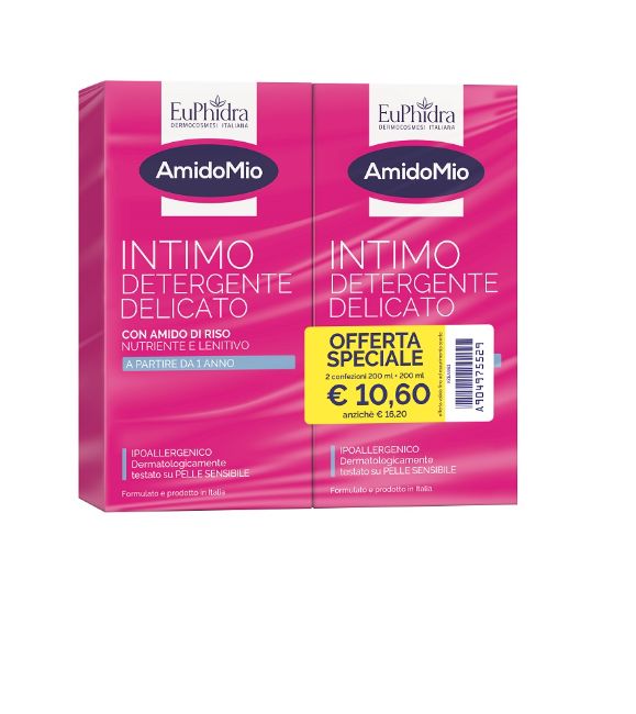 EUPHIDRA AMIDO MIO ABBINATA INTIMO DETERGENTE DELICATO 200 ML + 200 ML