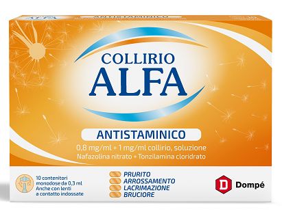 COLLIRIO ALFA ANTISTAMINICO 0,8 MG/ML + 1 MG/ML - 10 CONTENITORI MONODOSE 0,3 ML