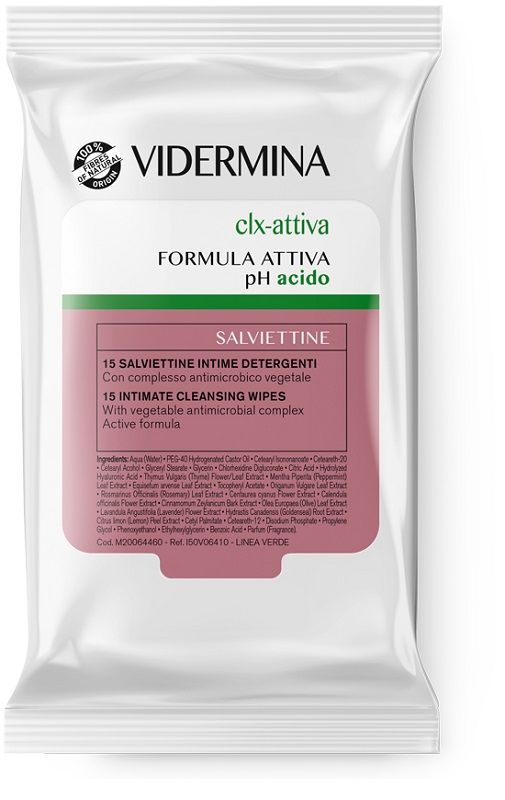 VIDERMINA CLX ATTIVA 15 SALVIETTE INTIME DETERGENTI