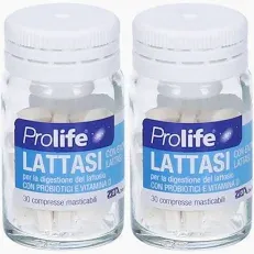 PROLIFE LATTASI - 2 CONFEZIONI DA 30 COMPRESSE MASTICABILI SENZA GLUTINE SENZA LATTOSIO