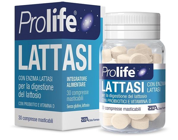 PROLIFE LATTASI - 2 CONFEZIONI DA 30 COMPRESSE MASTICABILI SENZA GLUTINE SENZA LATTOSIO