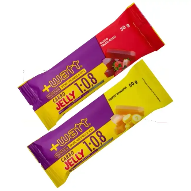 CARBO JELLY 1 0,8 FRUTTI ROSSI - BANANA - BARRETTA 50 G SENZA GLUTINE