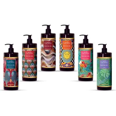 EUPHIDRA DOCCIA GEL - BERGAMOTTO E PATCHOULI - FIORI DI CILIEGIO - FIORI DI COTONE - NEROLI &amp; VETIVER - PETALI DI ROSA - TIARE'
