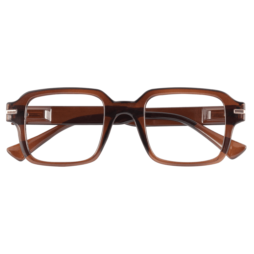 OCCHIALE DA LETTURA PREMONTATO TWINS GOLD AMBRA MARRONE - VARIE DIOTTRIE +2.00 +2.50 +3.00