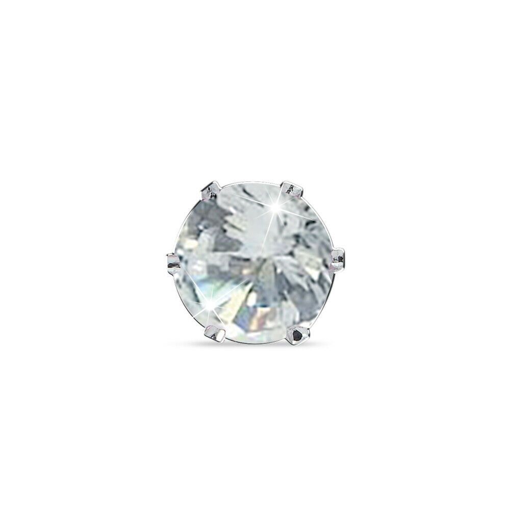 MJ POST 74 ORECCHINO ZIRCONE MINI BIANCO