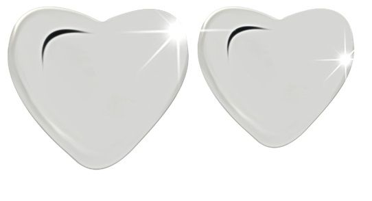 ORECCHINO CUORE A LOBO ARGENTO - MJ POST 501