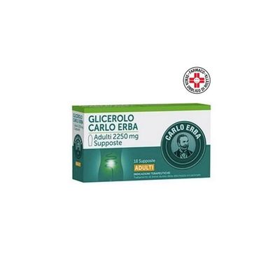 GLICEROLO CARLO ERBA ADULTI 2250MG - 18 SUPPOSTE