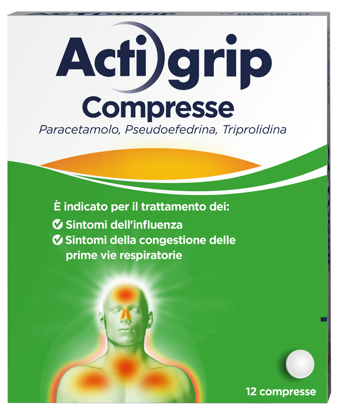 ACTIGRIP 2,5+60+500MG - 12 Compresse