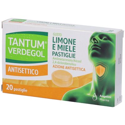 TANTUM VERDEGOL ANTISETTICO 20 Pastiglie gusto limone e miele