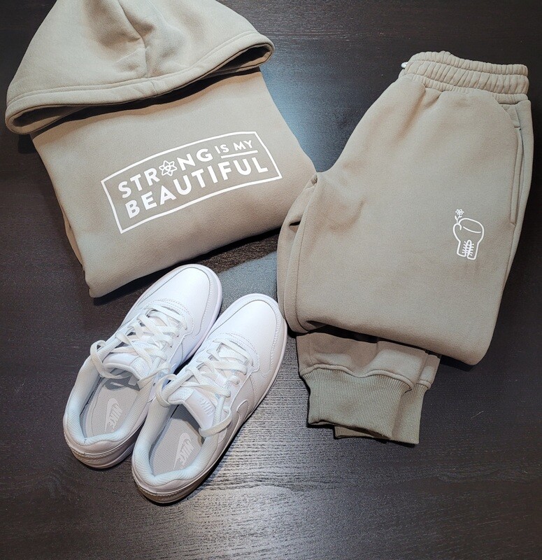 2 Piece tracksuit for women – 100% Bamboo Fiber in NEUTRAL (LIMITED SIZES &amp; QUANTITIES)