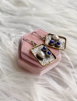 Vintage Style Earrings| Silver And Gold