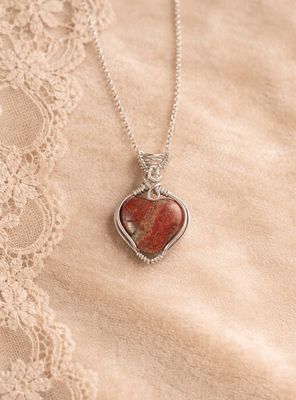 Red Jasper Heart