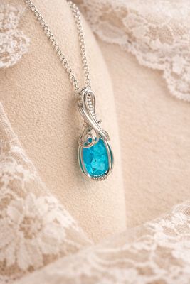 Blue Tourmaline Pendant