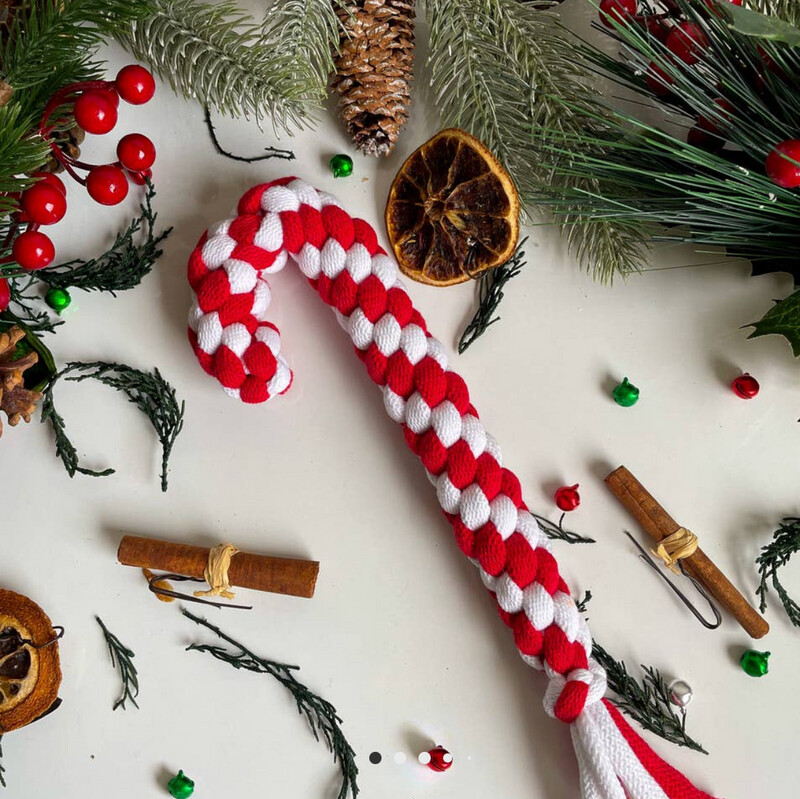 Candy Cane Rope Toy