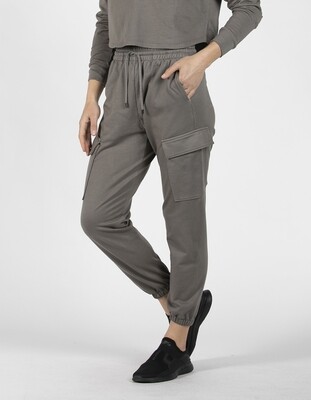 Cargo Sweatpants in Chrome Army