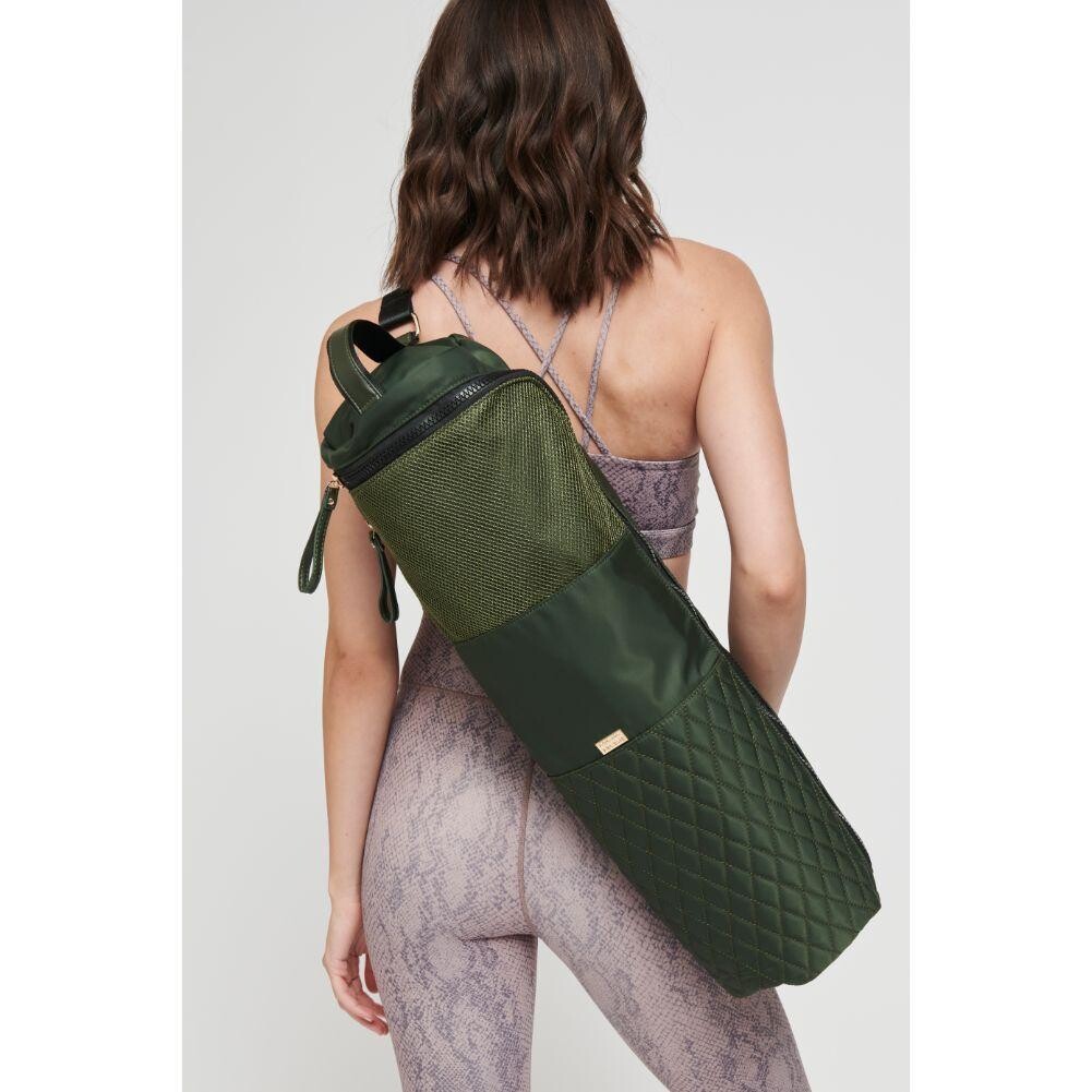 Karma Yoga Mat Holder in Quilted Olive