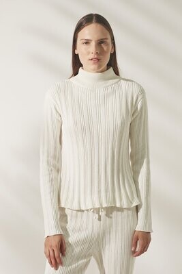 Henley Knit in White