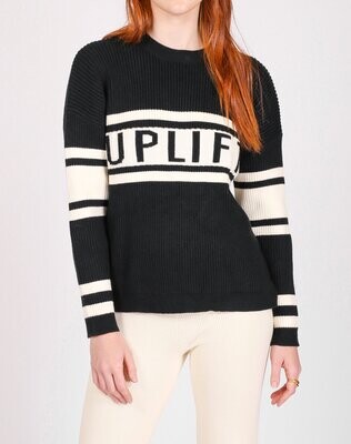 Uplift Knit Sweater in Black and Cream