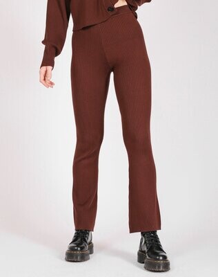 Ribbed Flare Pant in French Press