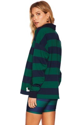 Rugby Shirt in Verdant Rugby Stripe