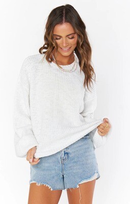 Pismo Sweater in White Knit