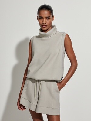 Leigh High Neck Tank in Sage Grey