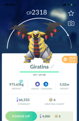 Giratina Altered Form Trade - Pokemon GO Trade
