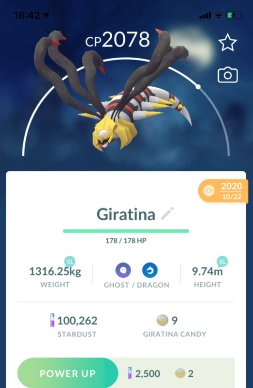 #487 - Giratina Origin Form Lv20 - Pokemon GO Trade