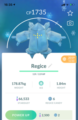 Regice - Pokemon GO Trade