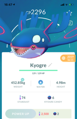 Kyogre - Pokemon GO Trade