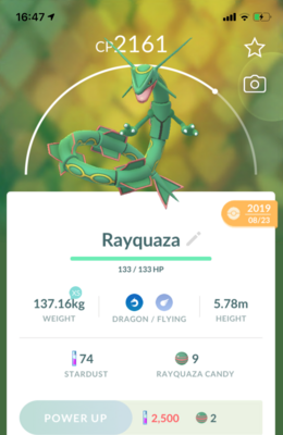 #384 - Rayquaza Lv20 - Pokemon GO Trade