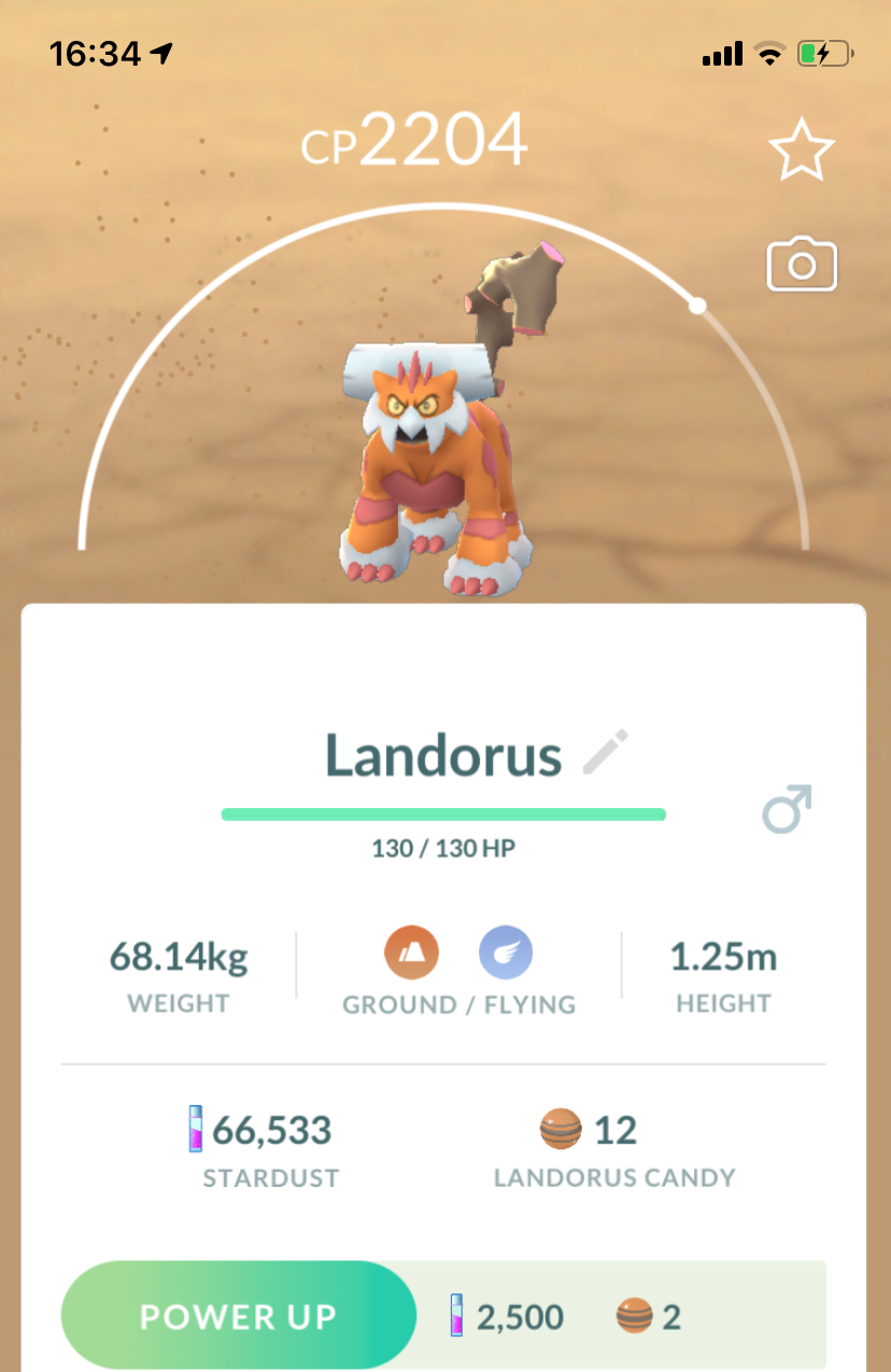 Landorus Therian Form Lv25 - Pokemon GO Trade