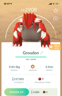 #383 - Groudon Lv20 - Pokemon GO Trade