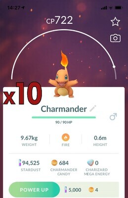 Charmander [x10] - Pokemon GO Trade
