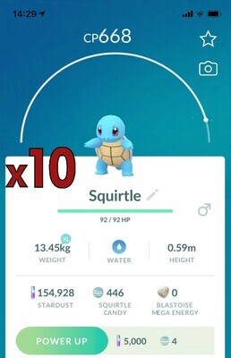 Squirtle [x10] - Pokemon GO Trade