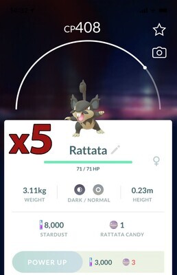 Alolan Rattata [x5] - Pokemon GO Trade